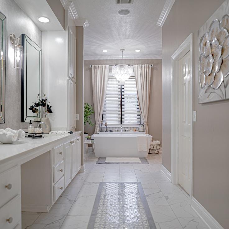 Sophisticated plumbing fixture setup